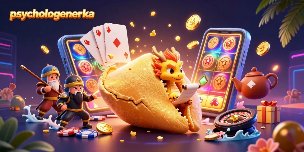 Speel in de wereld van psychologeneureka met een gouden fortune cookie vol spannende casinospellen.