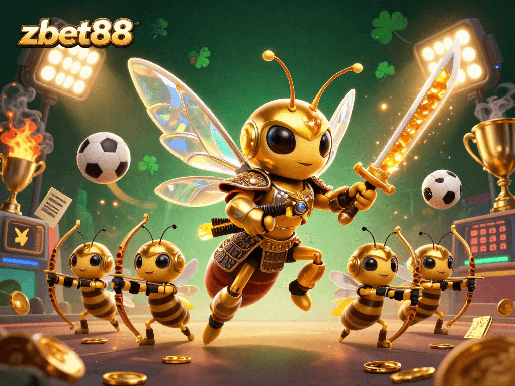 Experience thrilling casino action with zbet88, featuring dynamic sports elements and vibrant characters.