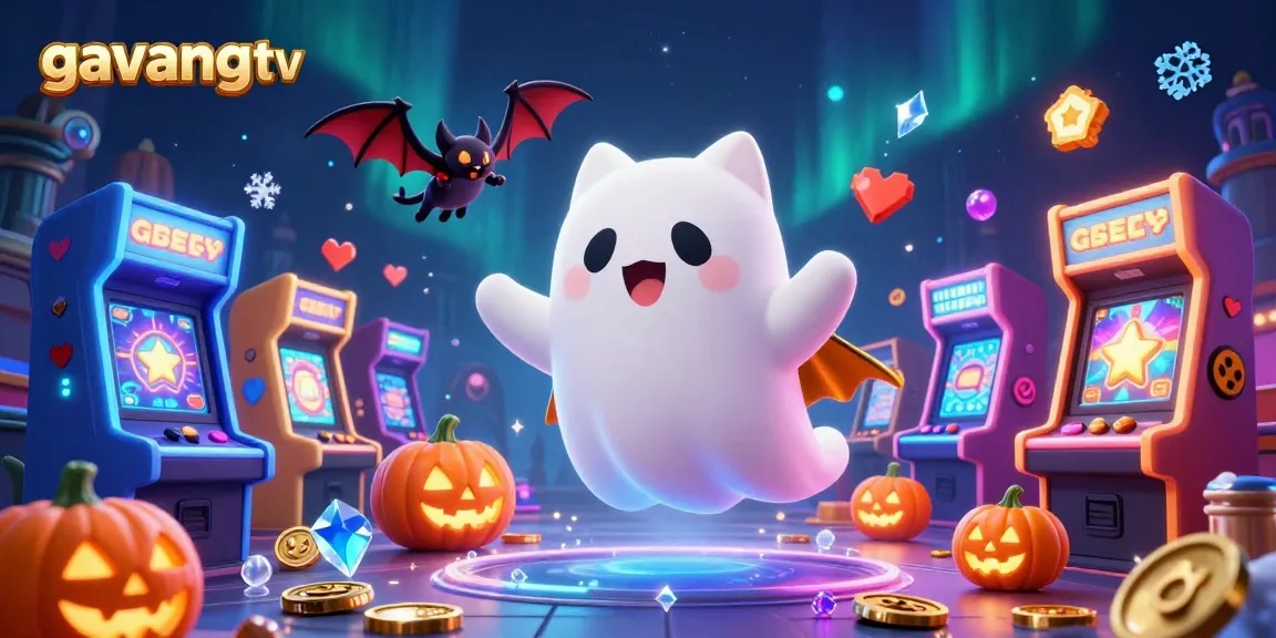 Experience thrilling gameplay in the haunted casino with gavangtv's ghost cat and vampire bat.