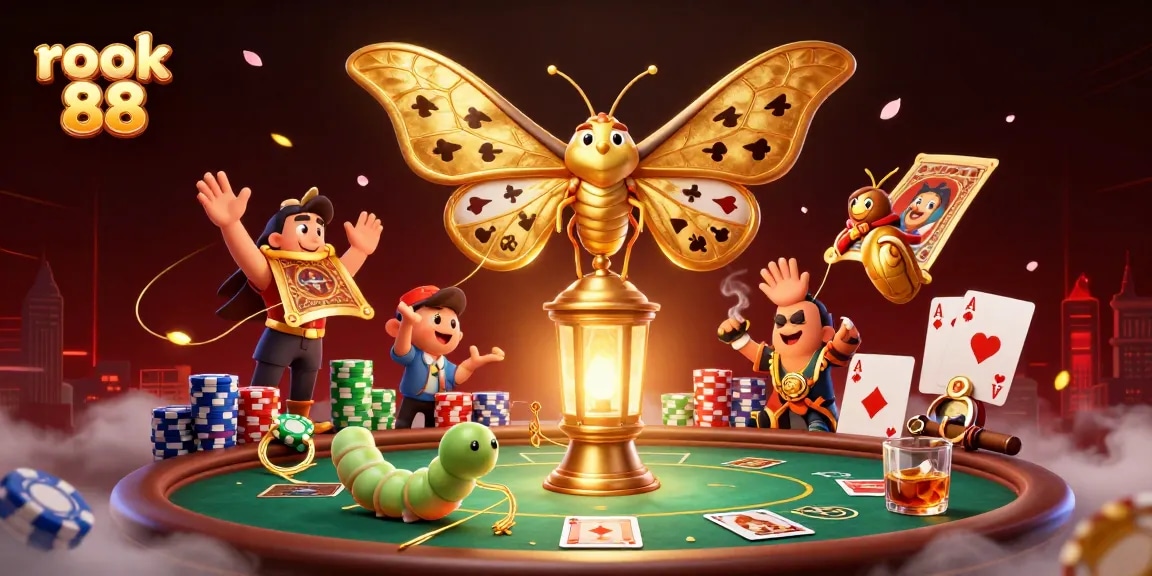 Experience thrilling rokok 88 casino action with vivid illustrations of vibrant poker elements.