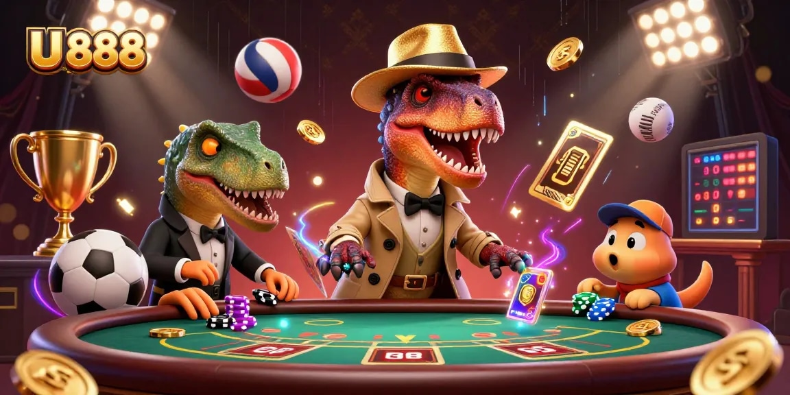 Experience the excitement at U 888 with playful veloci-raptors and sports elements