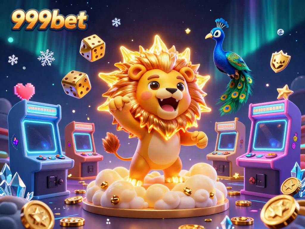 Experience thrilling action with 999bet in this vibrant 3D casino adventure featuring colorful game elements.