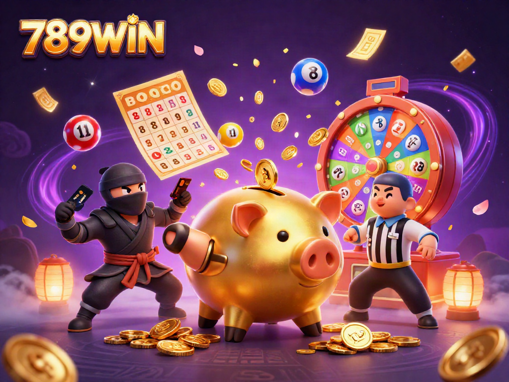 Engage with thrilling games at 789WIN, featuring dynamic casino elements and energetic characters.