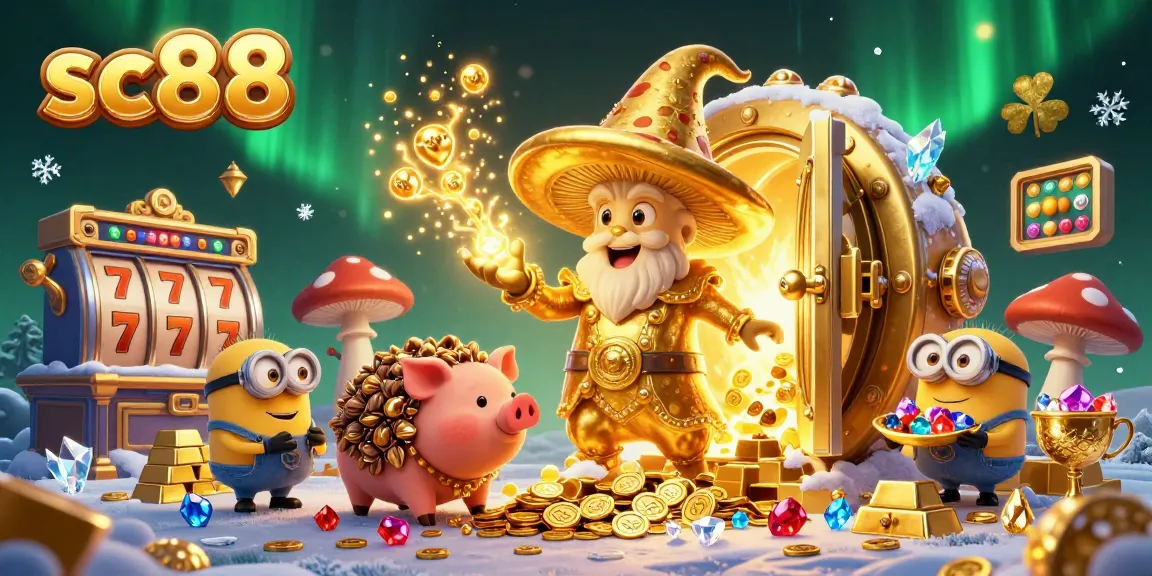 Winning strategies at sc88 highlighted with a golden mushroom wizard scene filled with slot features.