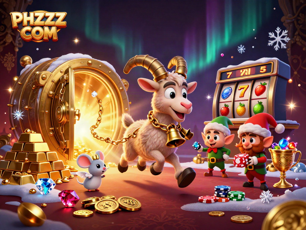 Join the fun at PHZZZ COM with mischievous gremlins stealing poker chips in a lively casino!