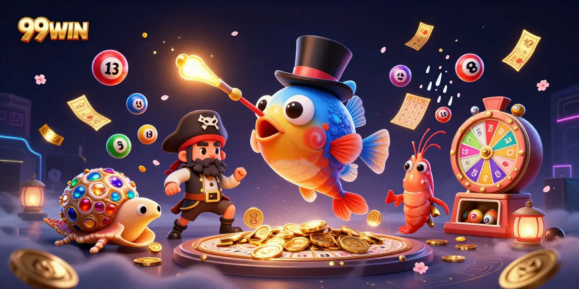 Engage with thrilling games at 99WIN, featuring vibrant colors, dynamic characters, and exciting cash prizes.