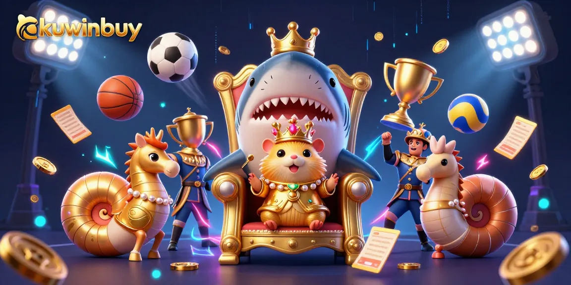kuwinbuy offers a thrilling gaming experience featuring a golden hamster king and dynamic sports elements.