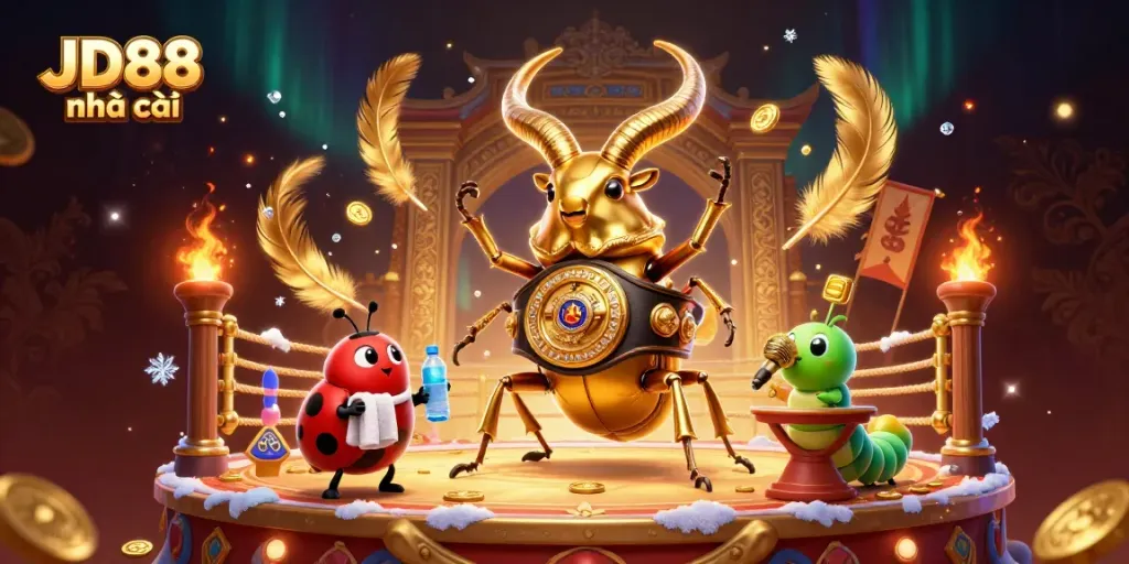 Win big at JD88 nhà cái with a giant stag beetle champion in an exciting casino arena
