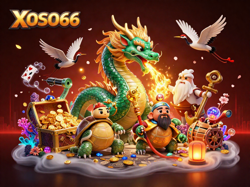 Experience thrilling gameplay at XOSO66 with a majestic dragon and magical visuals.