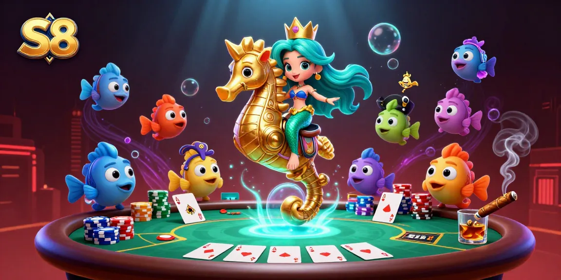 Engage in thrilling games at S8 while enjoying vibrant underwater adventures with a with the mermaid princess.