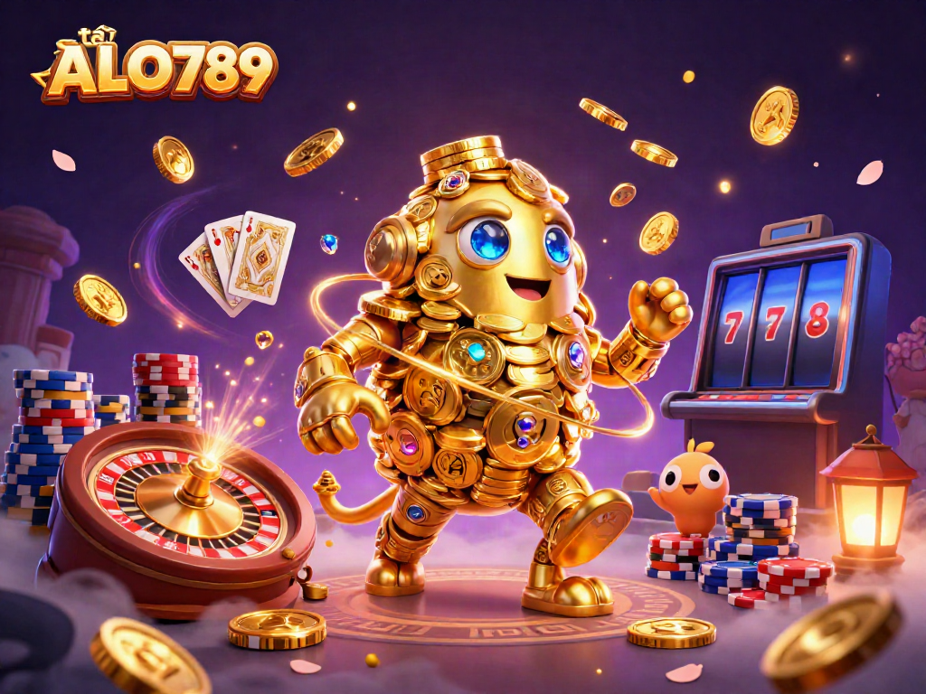 Engage in thrilling gameplay with tải ALO789 while surrounded by stunning casino-themed elements.