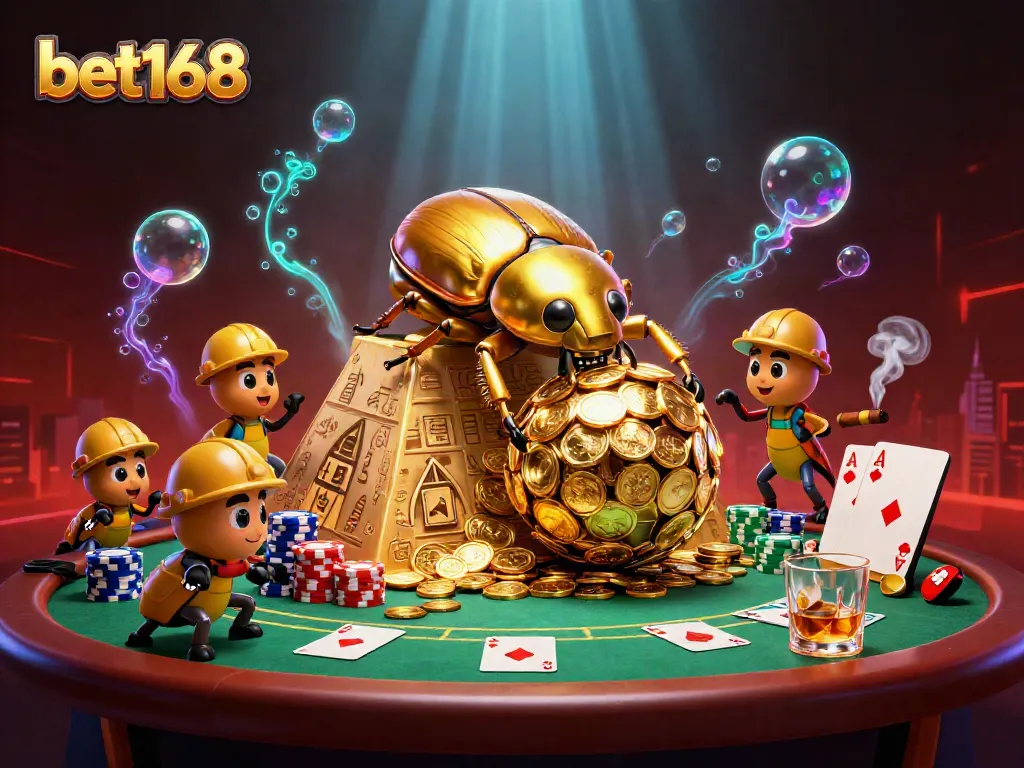 Experience the thrill of betting with bet168 featuring a vibrant casino scene and colorful gaming elements.