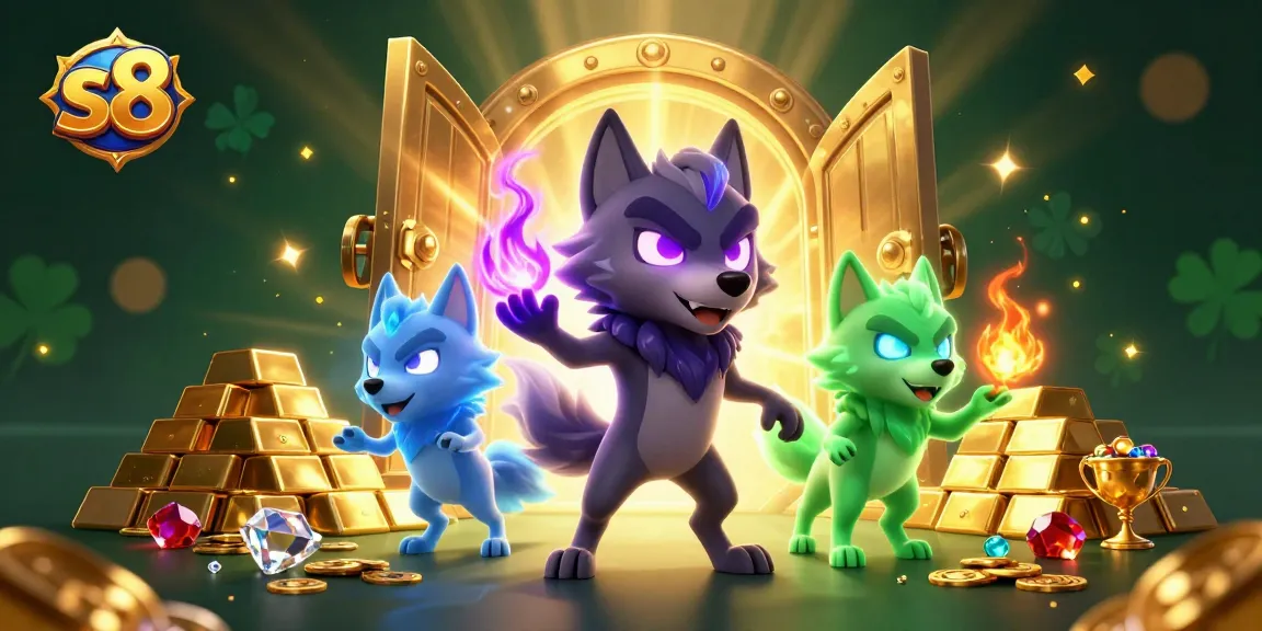 Engage with the S8 gaming adventure featuring a mystical wolf pack in a treasure-filled digital casino.