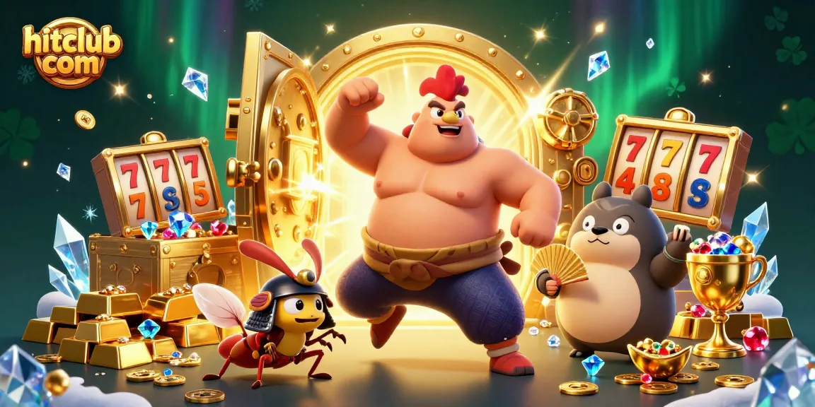 Experience thrilling gameplay at hitclub com with a dynamic scene of exciting casino action featuring unique characters.