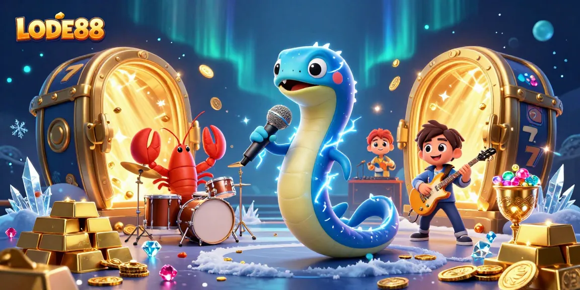 Experience exciting gameplay with LODE88's underwater casino scene featuring vibrant characters and treasures.