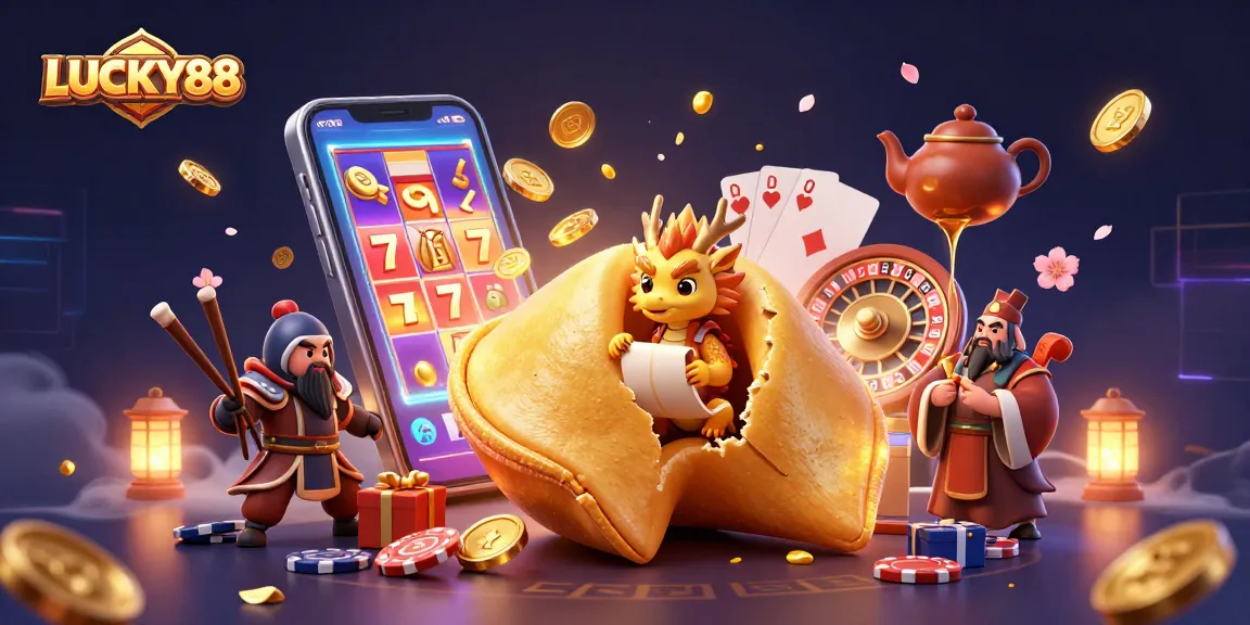Experience the thrill of LUCKY88 with this dynamic slot-inspired scene showcasing fortune and fun.