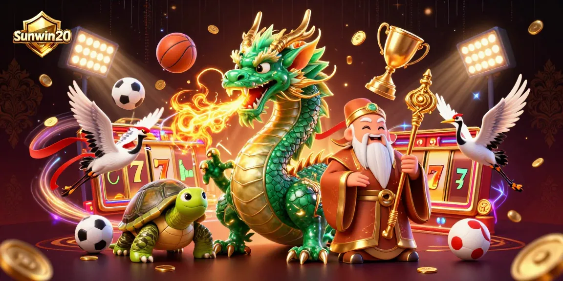 Engage with the sunwin20 gaming experience with dragons, lucky cranes, and captivating slot reels.