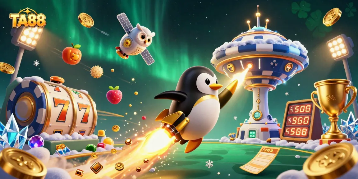 Experience thrilling TA88 gameplay with a dynamic scene blending slots and playful characters.