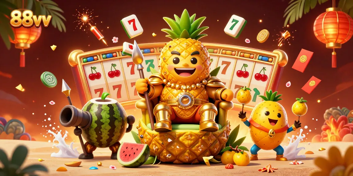 Experience thrilling gameplay with 88vv at the vibrant beach casino illustration, featuring diverse gambling elements.