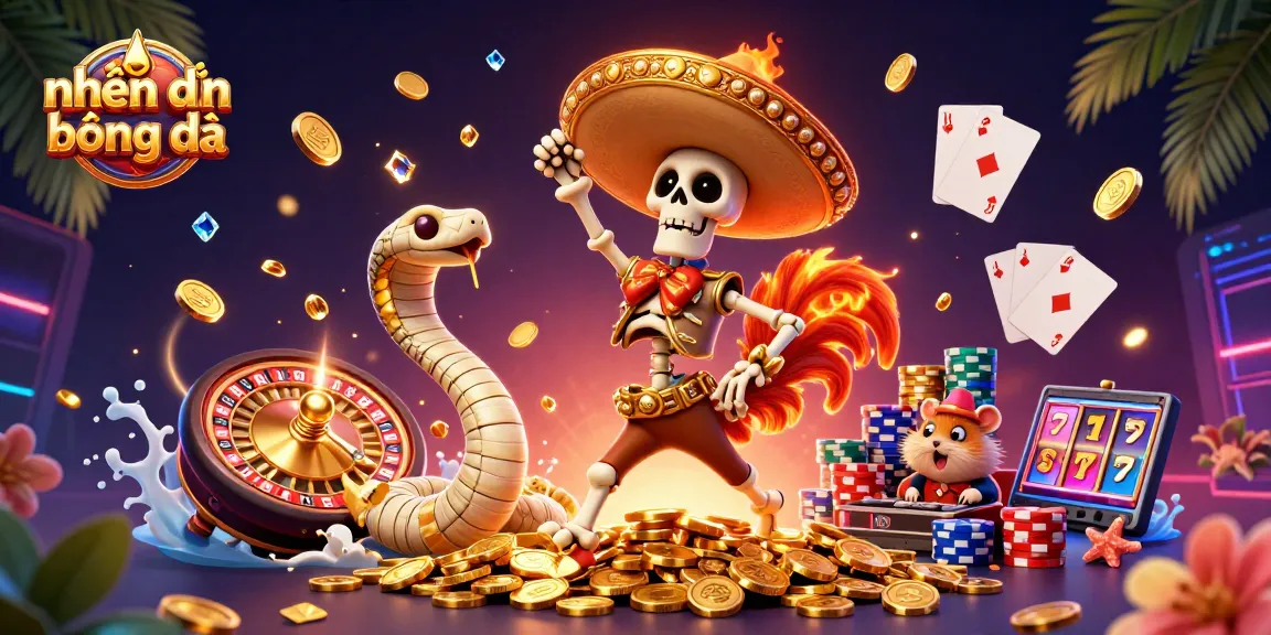 Bettors enjoy nhận định bóng đá as a mariachi rooster, mummy snake, and DJ hamster celebrate with gold coins and roulette.