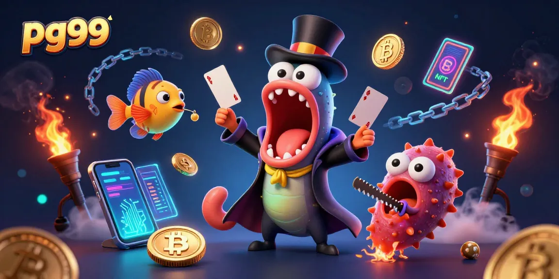 Engage in thrilling pg99 casino games with unique characters and vibrant crypto elements.