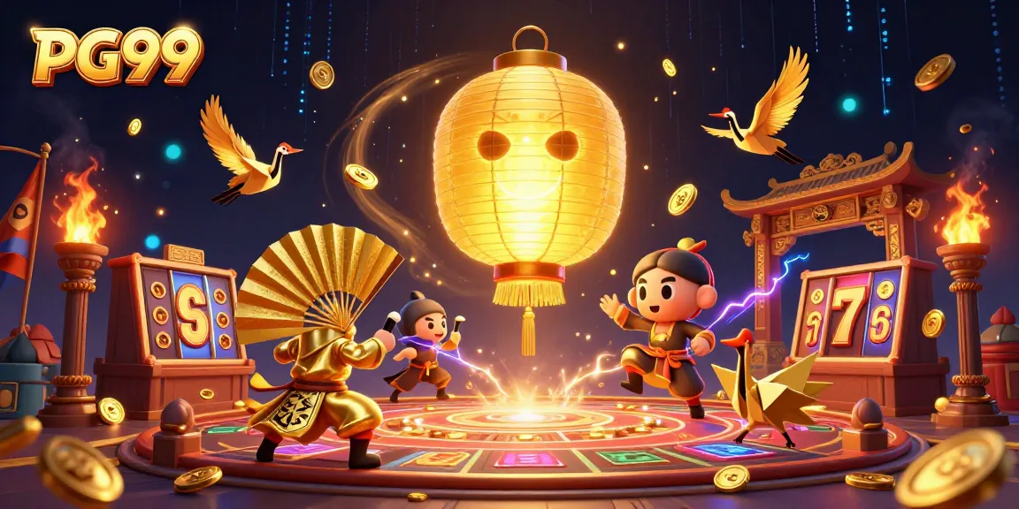 Experience exhilarating gameplay at PG99 with golden casino elements, lantern spirits, and exciting slot action.