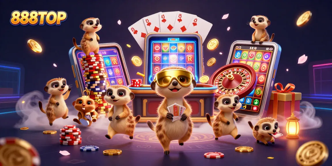 Experience thrilling adventures at 888TOP with exciting games and vibrant casino scenes.