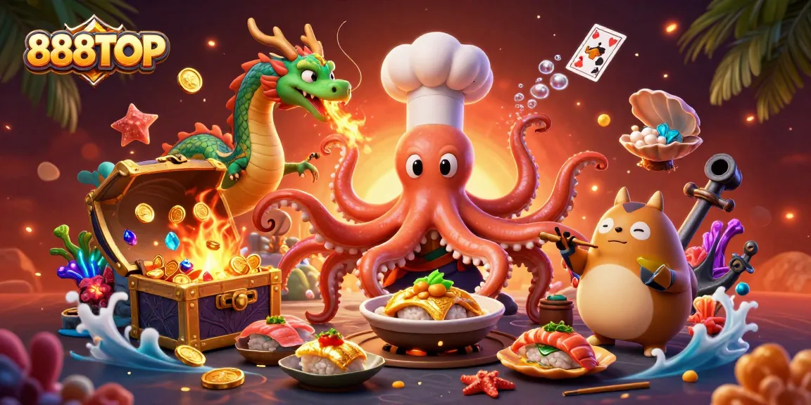 Experience thrilling wins at 888TOP with a vibrant 3D casino illustration featuring charismatic characters.